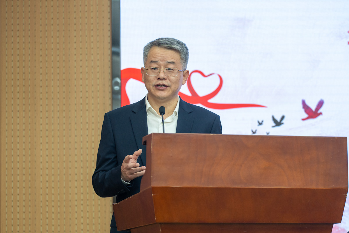  9428cn太阳集团古天乐党委副书记、纪委书记廖济忠同志致辞-1_（学通社记者 李旭东 摄）